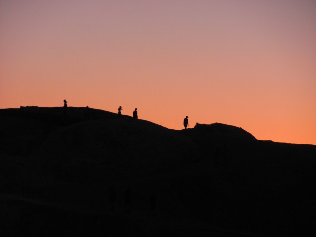 Zonsondergang bij Zabriskie Point