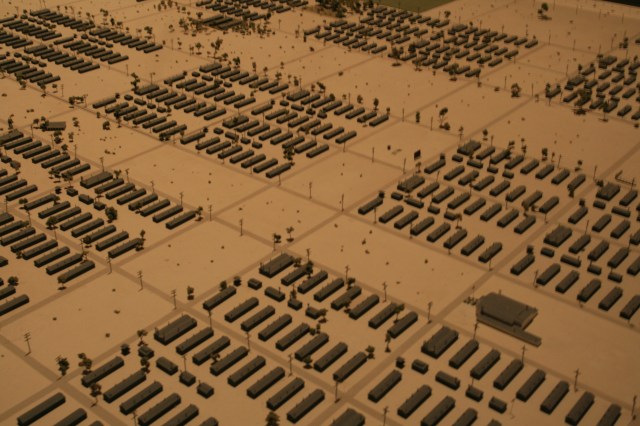 maquette van het kamp